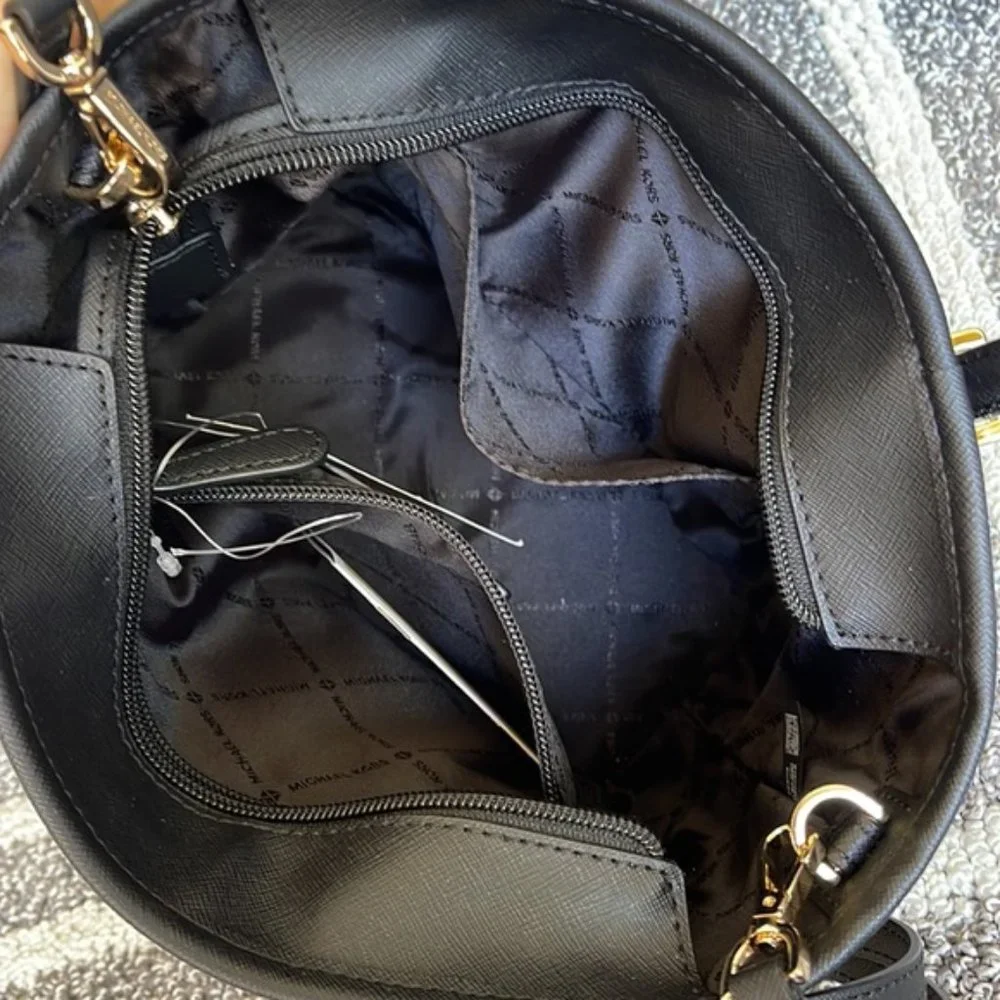 Michael Kors Jet Set Travel XS Carryall Tote Top Zip Tote Black - Picture 9 of 16